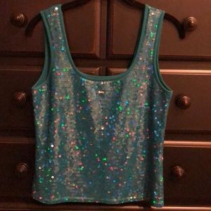 Sequined tank top